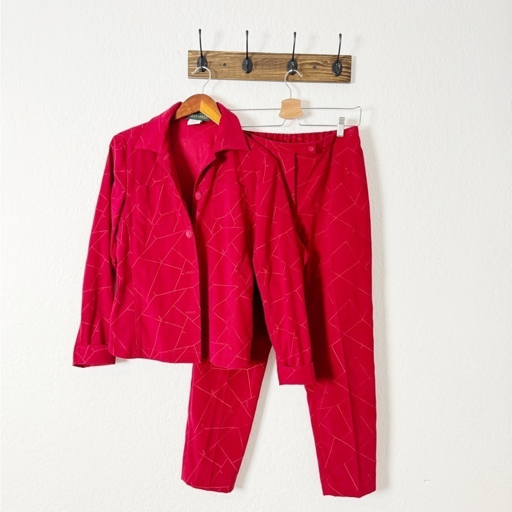 Vintage Harve Benard Embroidered Pant & Shirt Set